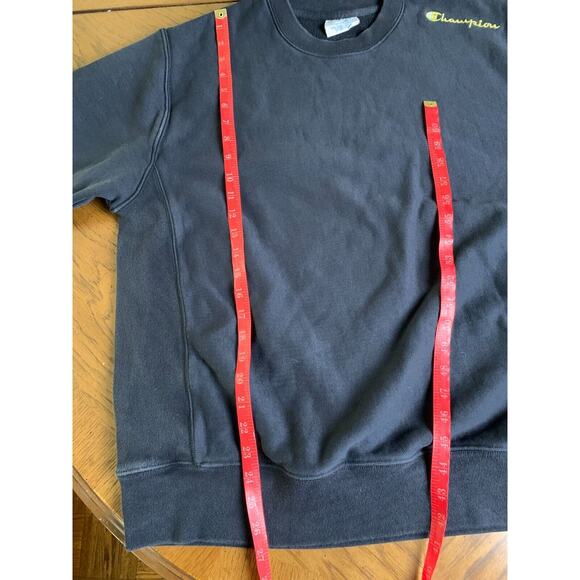 Champion Reverse Weave Crewneck Sweatshirt Mens Black Size L - Picture 7 of 8